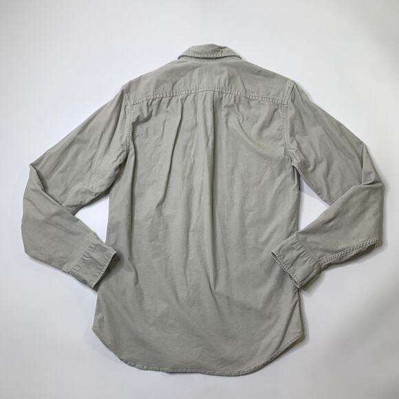 J Crew Shirt Mens S Small Slim Fit Ash Grey Corduroy Long Sleeve Stretch Cotton - Picture 8 of 10